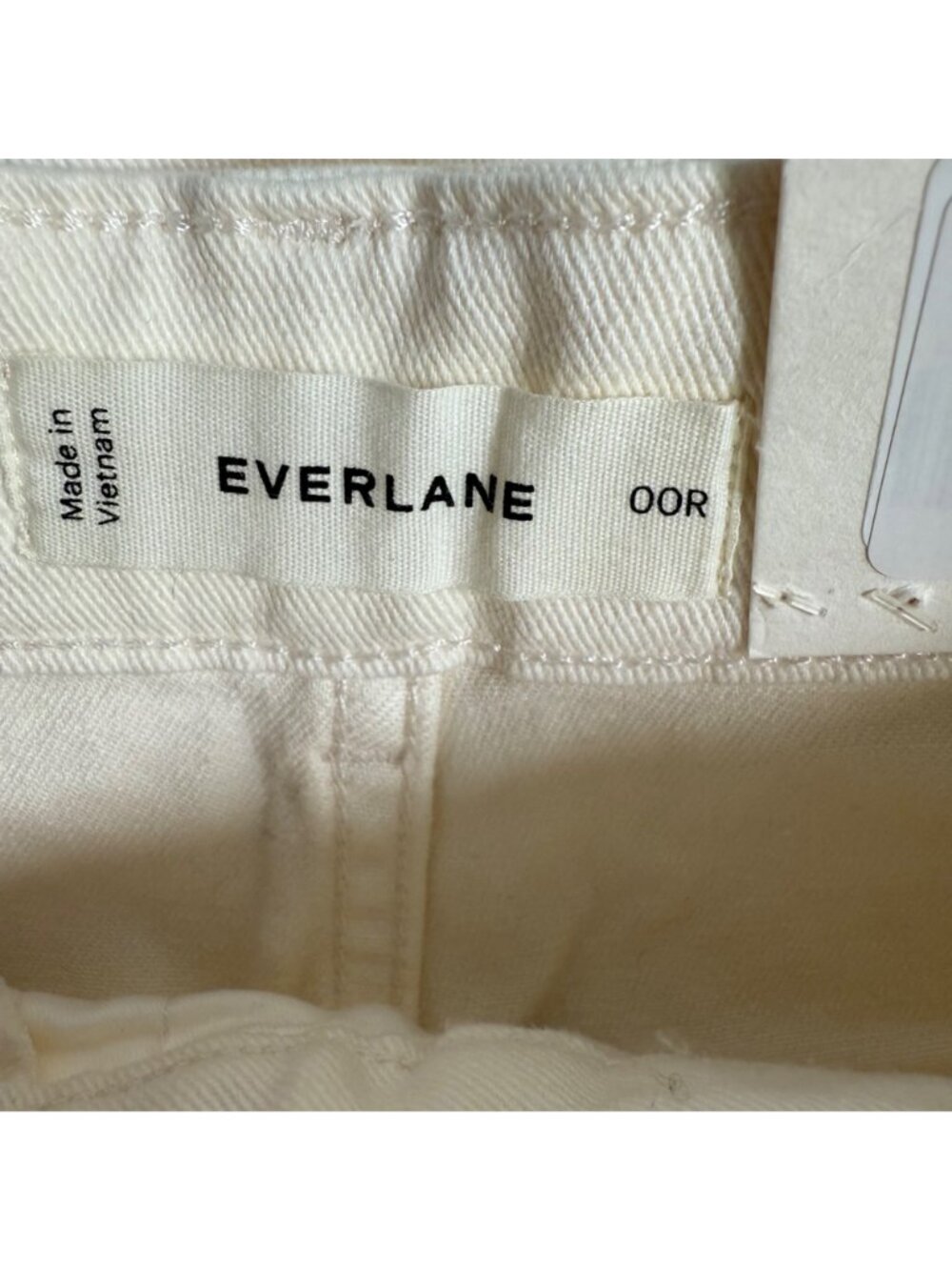 Everlane Women's Bone Organic Cotton Barrel Utility Pants Size 00 Ankle Relaxed - Picture 11 of 16